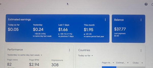 $37.77 Fully verified Nigeria Adsense account