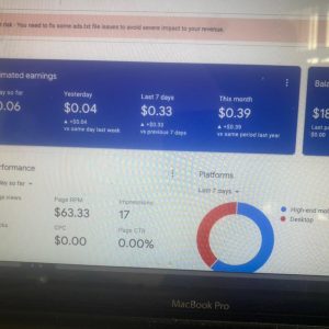 $18.12 Fully Verified Nigerian 🇳🇬 Adsense Account Available