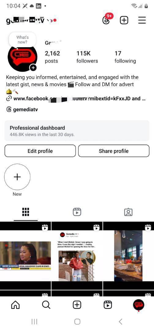 114k followers Nigeria active Instagram account available for sale
