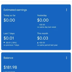 $181.98 Fully Verified Nigerian Adsense
