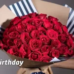 birthday wishes on flowers