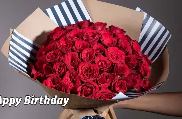 birthday wishes on flowers